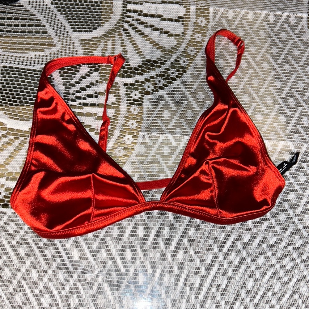 Out from under urban outfitters bralette size S Polyester-spandex color red